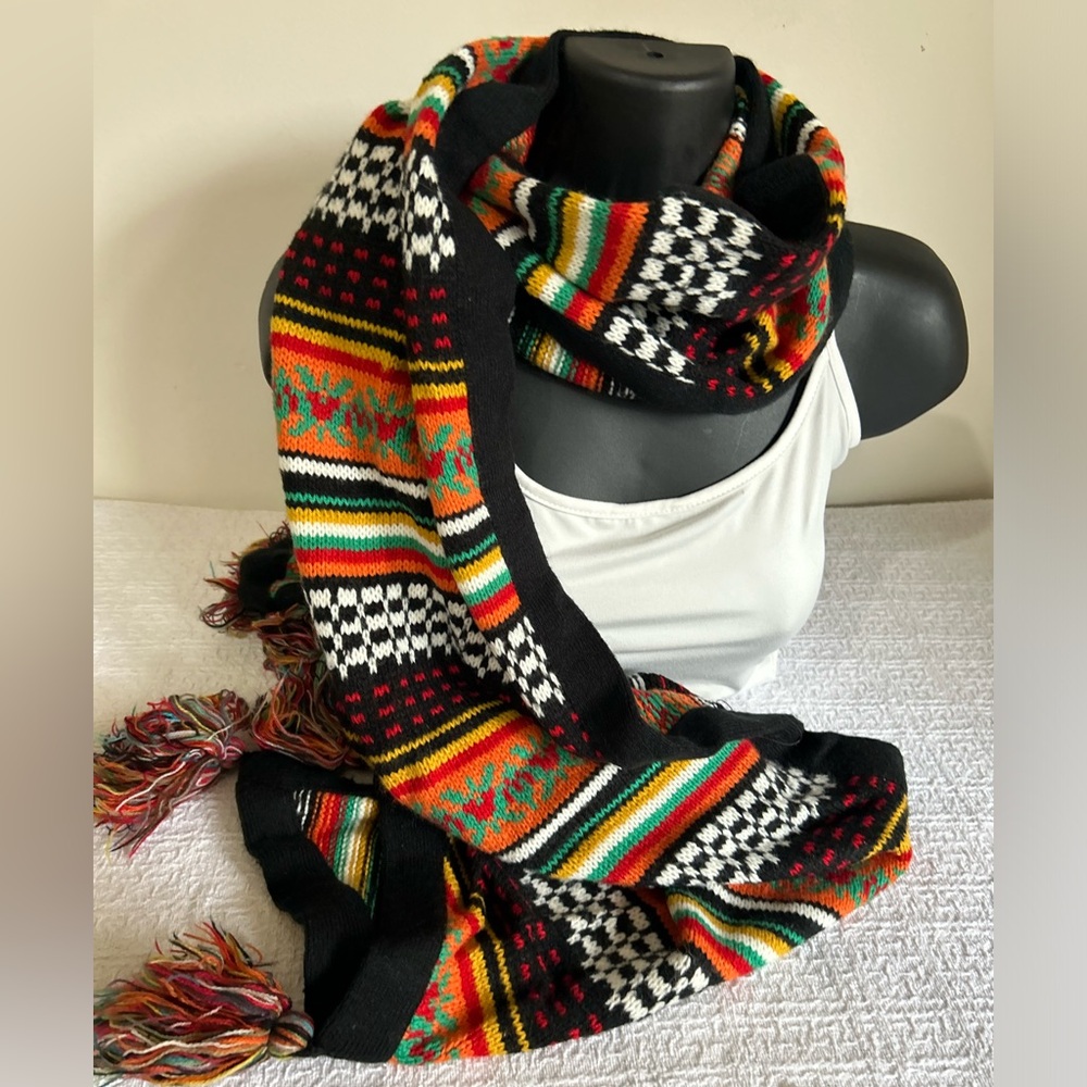 Colorful Patterned Scarf - image 1